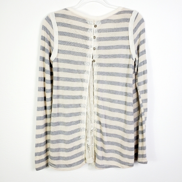 REWIND STRIPED LACE BACK DETAIL TOP - Picture 2 of 6